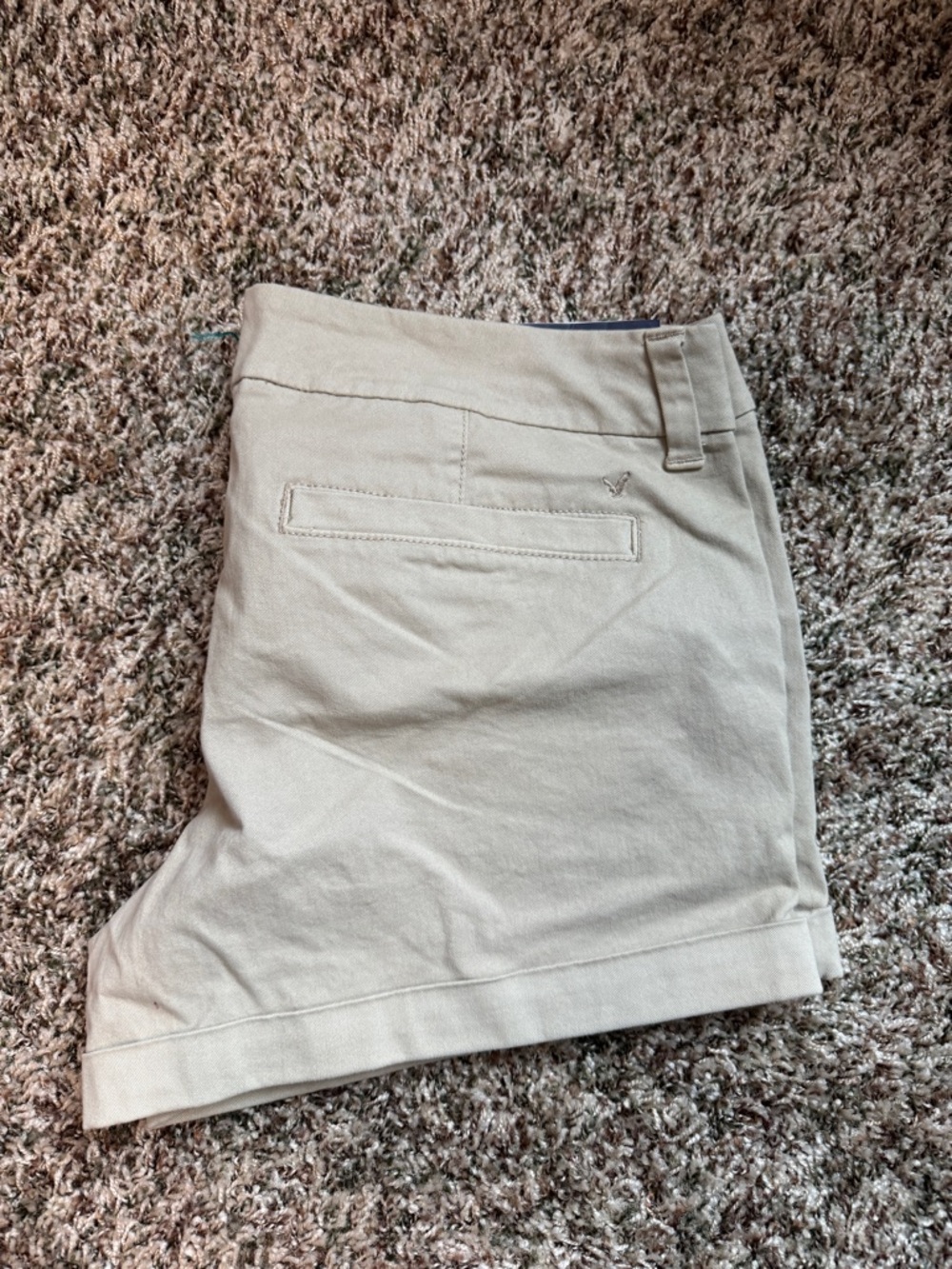 American Eagle Outfitters Women's Tan Flat-Front Shorts